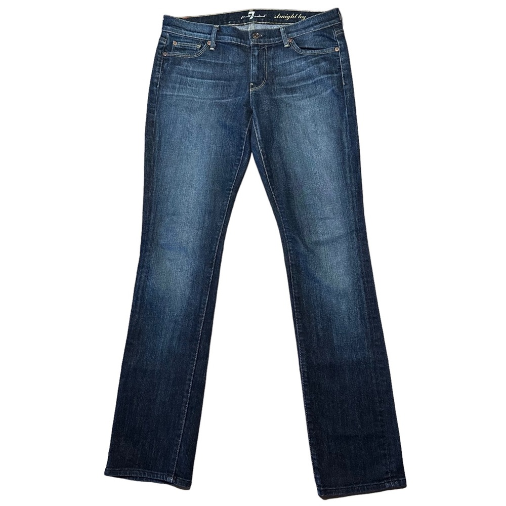 7 For All Mankind Straight Leg Jeans Size 29 Dark Wash
